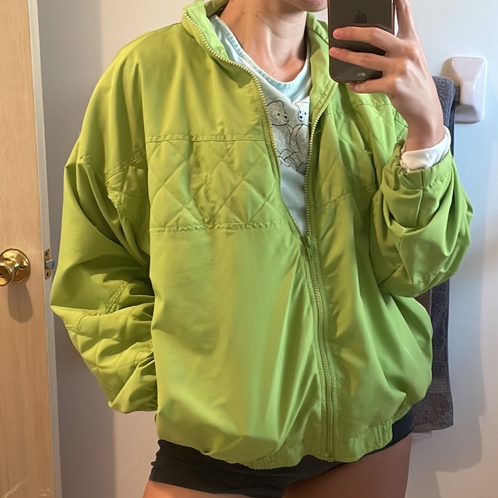💛Vintage Green Windbreaker